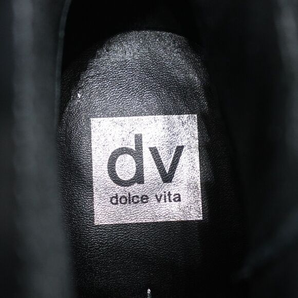DV Dolce Vita Womens Size 9.5 Black Suede Buckle Zip Ankle Fashion Boots Bootie - Picture 9 of 12